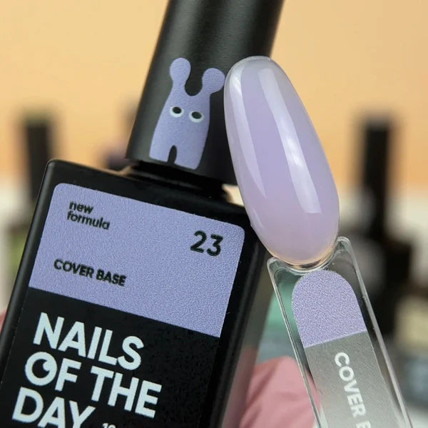 Nailsoftheday Cover base NEW Formula 23 - base camuflaje de color lilа, para uñas, 10 ml