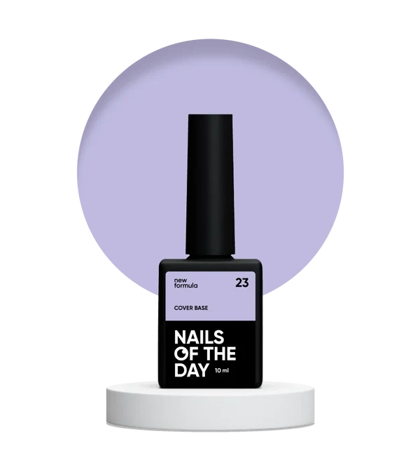 Nailsoftheday Cover base NEW Formula 23 - base camuflaje de color lilа, para uñas, 10 ml