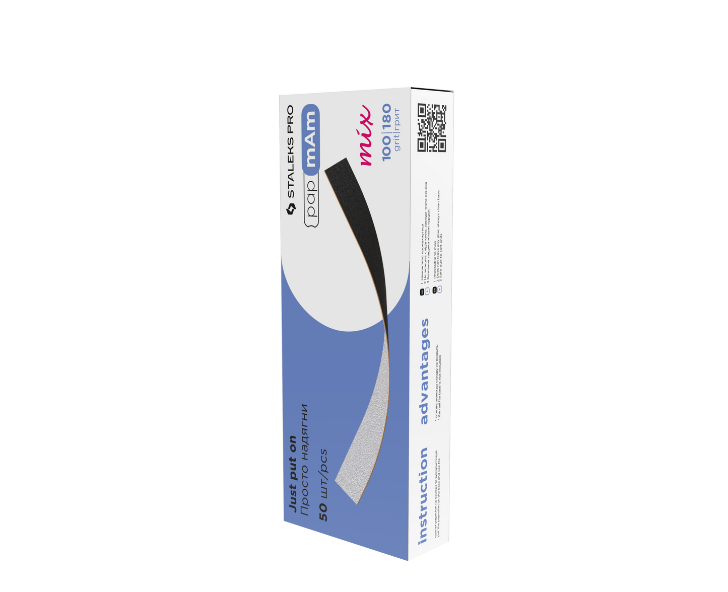 Staleks Pro Limas desechables de doble cara papmAm Mix EXPERT 22 grano 100/180 (50 unid.)