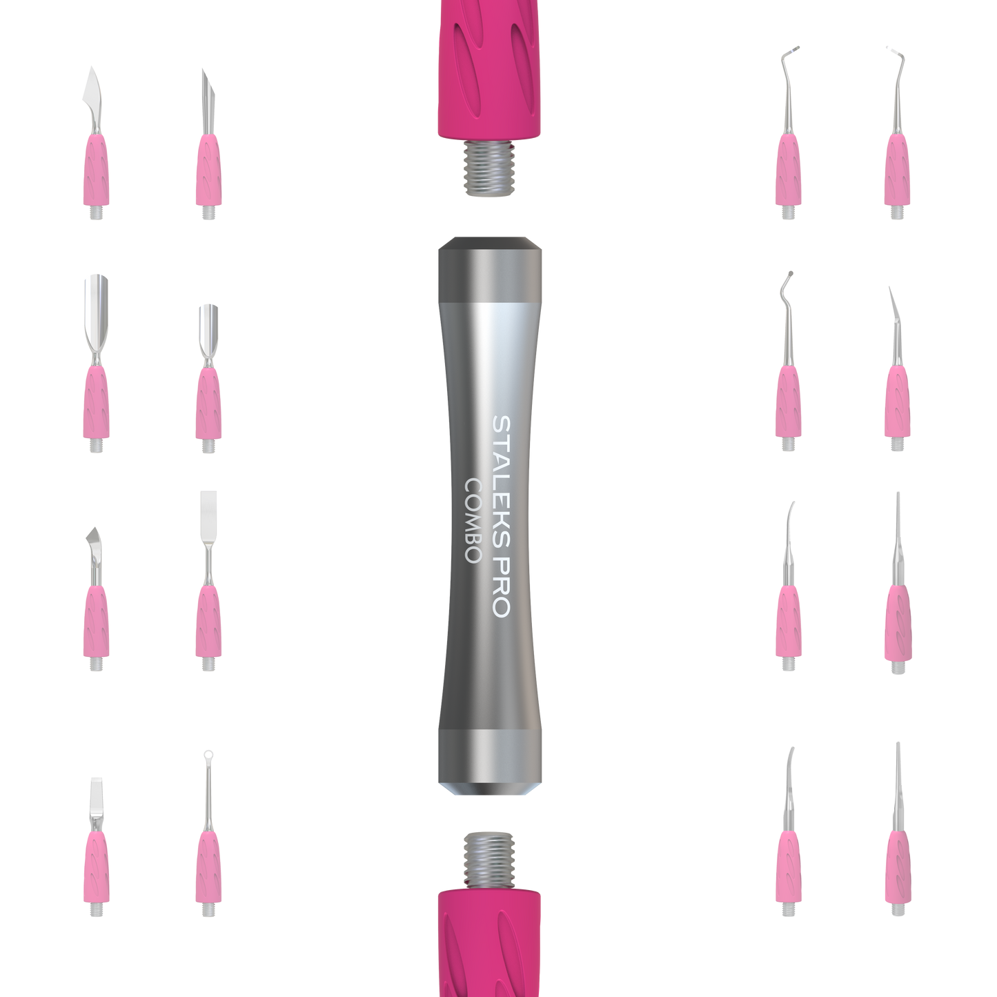 Staleks Pro Mango del empujador Combo UNIQ 10 para piezas de trabajo reemplazables