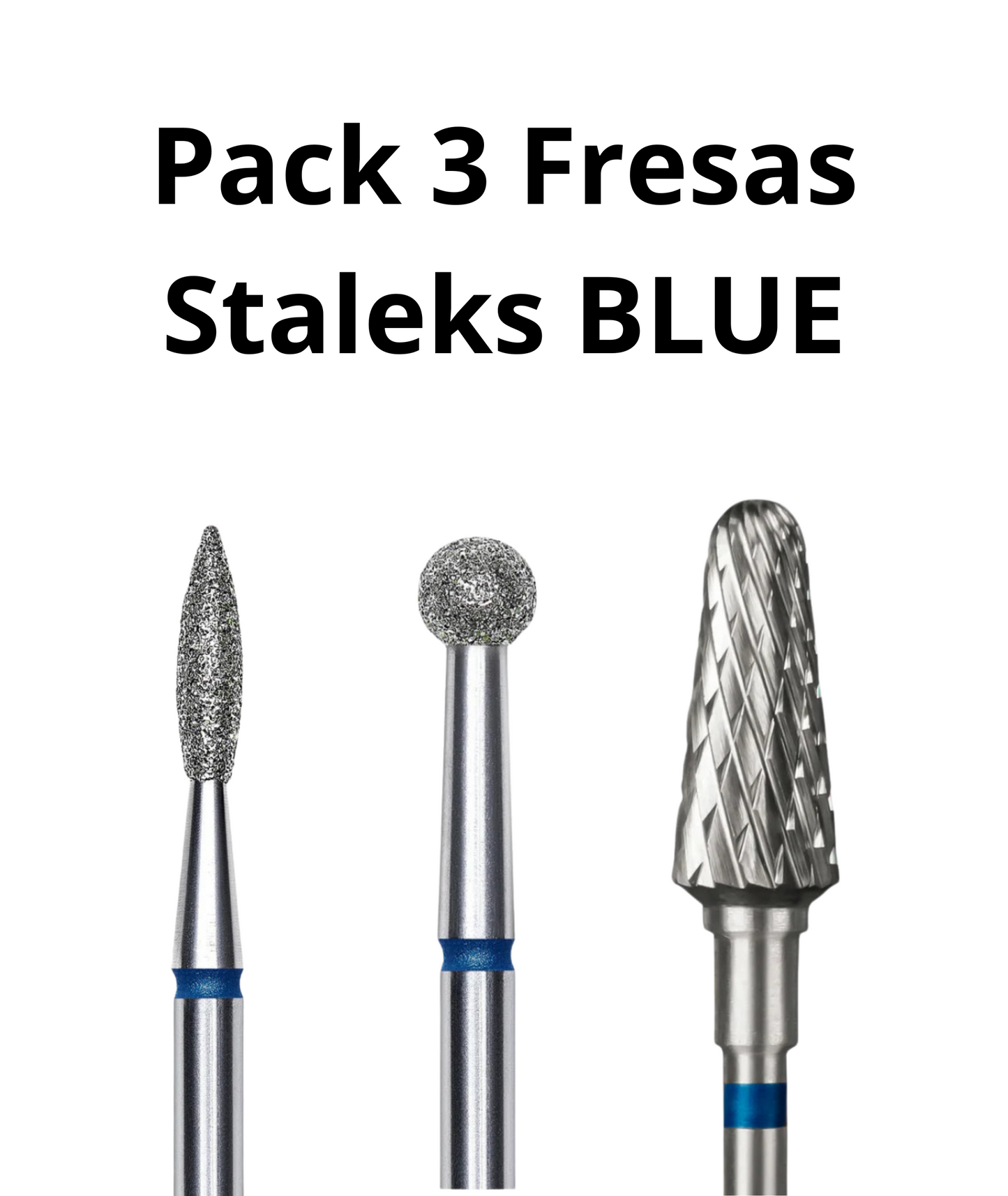Pack 3 Fresas Staleks Blue ``Flama,Frustum,Bola´´
