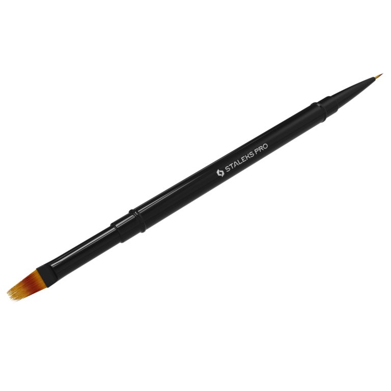 Staleks Pincel profesional de doble punta Staleks Expert – liner 7 mm / para degradado 11 mm