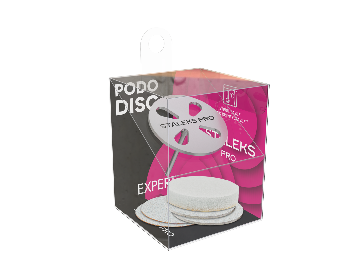 Staleks Pro Disco de pedicura PODODISC L EXPERT y juego de limas desechables grano 180 5 uds (25 mm)