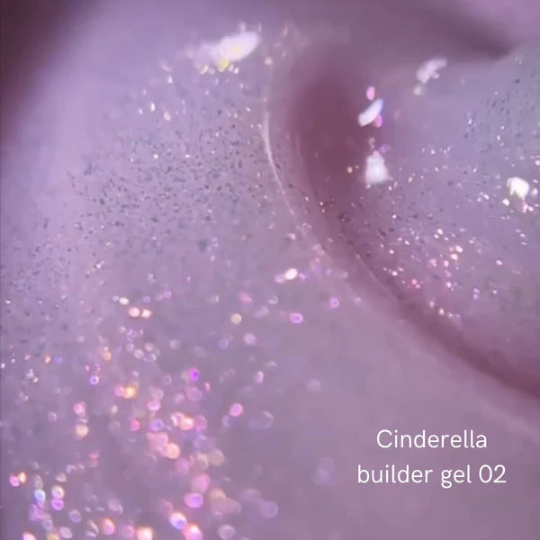 NAILSOFTHEDAY Cinderella builder gel 02 — gel constructor rosa con iridiscencia perlada para uñas, 15 g