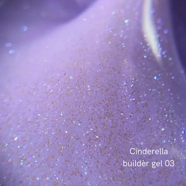 NAILSOFTHEDAY Cinderella builder gel 03 — gel constructor violeta con iridiscencia perlada para uñas, 15 g