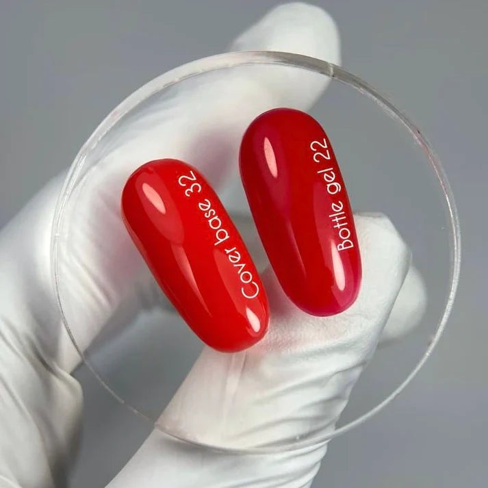 Nailsoftheday Cover Base NEW Formula 32 — Base Pigmentada de Uñas Rojo Clásico, 10 ml
