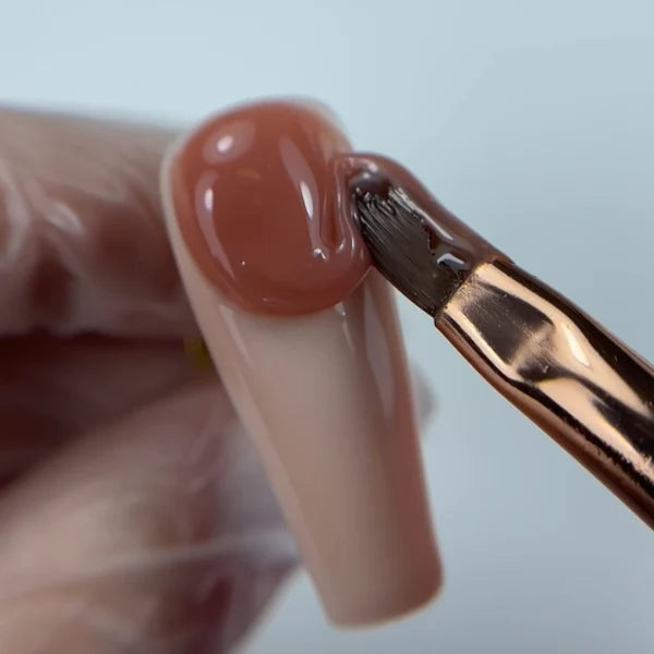 NAILSOFTHEDAY Premium gel 08 — gel de construcción ultrafuerte nude/caramelo oscuro con función autonivelante, 30 g