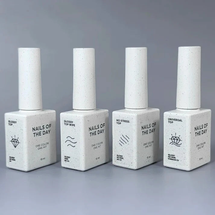 NAILSOFTHEDAY Universal Top — top coat brillante sin capa pegajosa con filtros UV mínimos, 10 ml