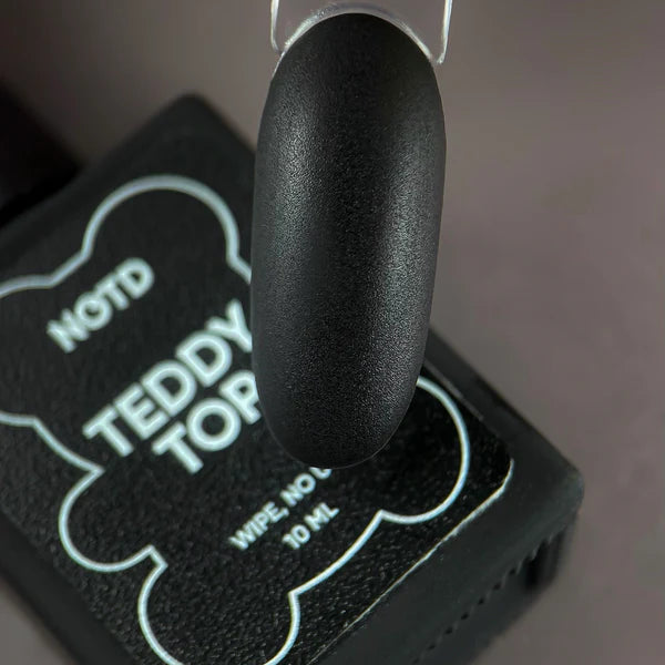 NAILSOFTHEDAY Teddy top Wipe: top con effecto peluche - mate con capa pegajosa, nueva fórmula, sin filtros UV, 10 ml