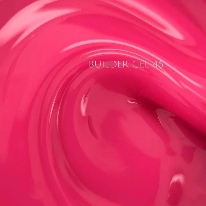 NAILSOFTHEDAY Builder Gel 46 — gel rosa intenso para extensiones de uñas, 15 ml