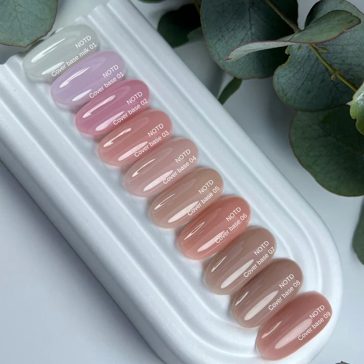 Nailsoftheday Cover base NEW Formula 08: base de camuflaje para uñas en color capuchino, 30 ml