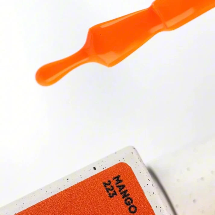 NAILSOFTHEDAY Gel Polish Mango-223 — esmalte semipermanente naranja neón con cobertura total en una sola capa, 10 ml