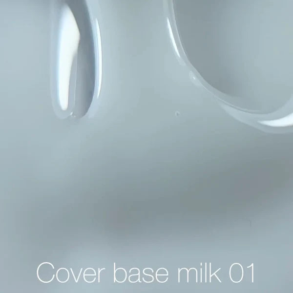 Nailsoftheday Cover Base NEW Formula Milk 01 - base camuflaje semitransparente de tono frío lechoso, 10 ml.