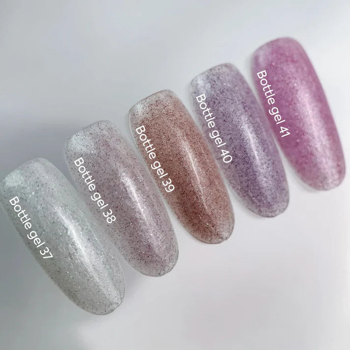 NAILSOFTHEDAY Bottle Gel 39 – gel ultraresistente nude con efecto reflectante para el refuerzo de uñas, 10 ml