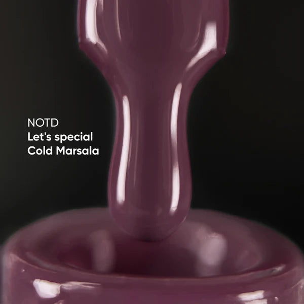 NAILSOFTHEDAY Let's Special Cold Marsala: esmalte semipermanente burdeos claro para uñas que cubre una capa, 10 ml