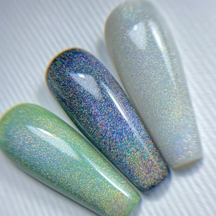 NAILSOFTHENIGHT Holographic Top Cat eye - top holográfico con efecto ojo de gato para uñas sin capa pegajosa, 10 ml