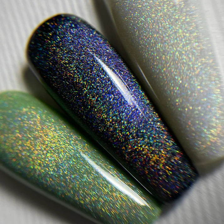 NAILSOFTHENIGHT Holographic Top Cat eye - top holográfico con efecto ojo de gato para uñas sin capa pegajosa, 10 ml