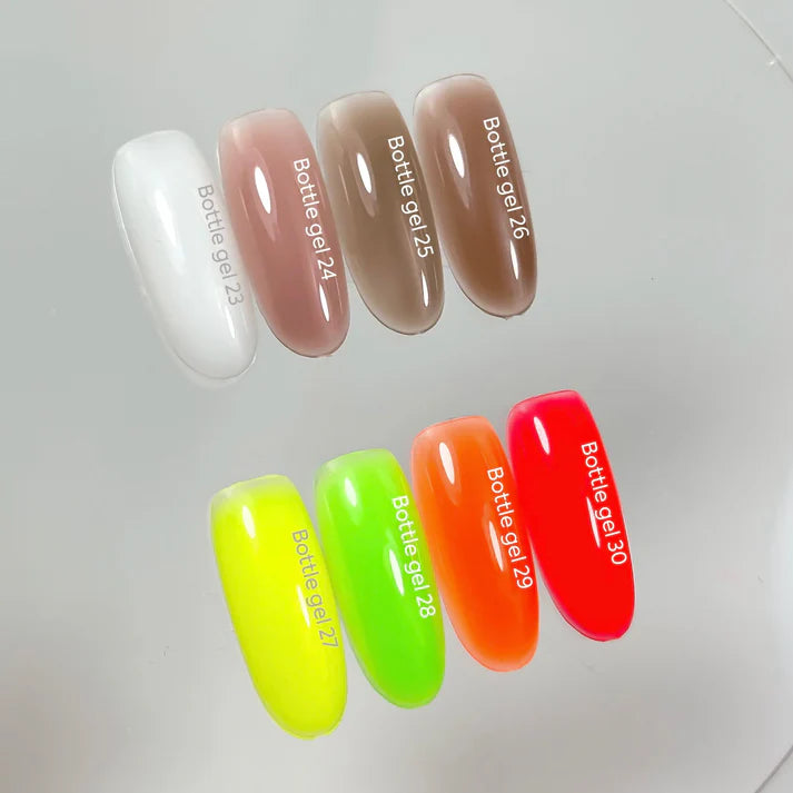 NAILSOFTHEDAY Bottle Gel 27 – gel ultraresistente amarillo neón para el refuerzo de uñas, 10 ml