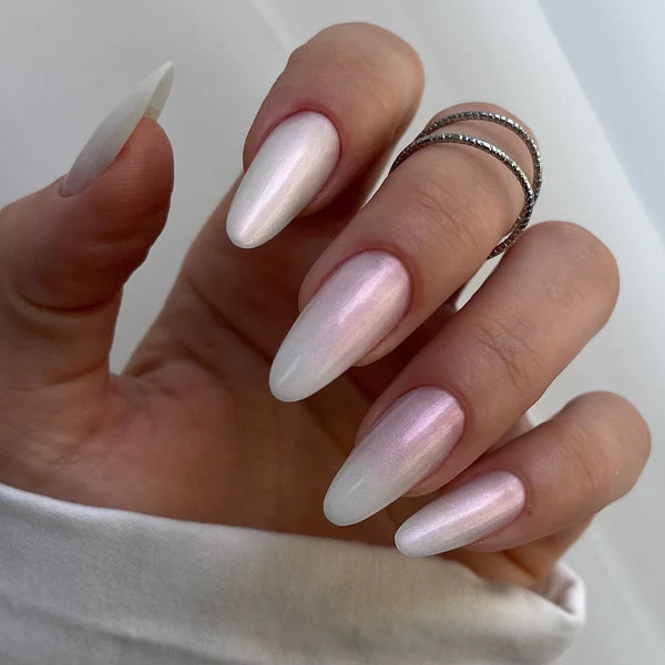 NAILSOFTHENIGHT Shell top 03 - top perlado con un toque rosa sin capa pegajosa, 10 ml