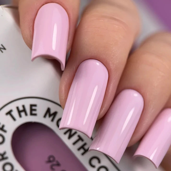 NAILSOFTHEDAY Color del Mes Febrero 2026 Blush — tono rosa pastel, cobertura completa en una sola capa, 10 ml