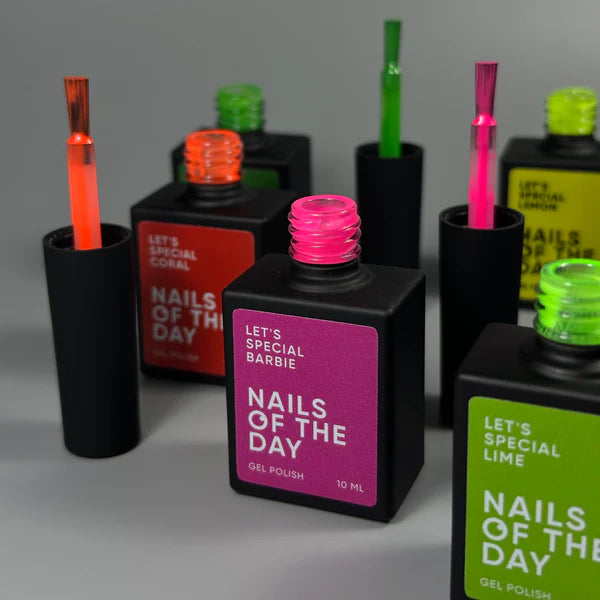 NAILSOFTHEDAY Let's Special Purple: un esmalte semipermanente especial de color rosa brillante que se superpone en una capa, 10 ml