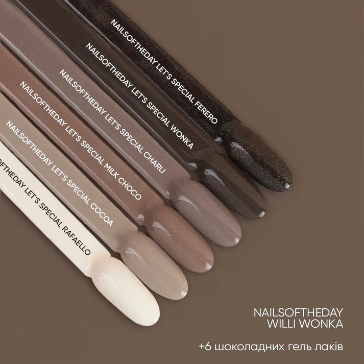 NAILSOFTHEDAY Let's Special Milk Choco: esmalte semipermanente color chocolate caliente para uñas que cubre una capa, 10 ml