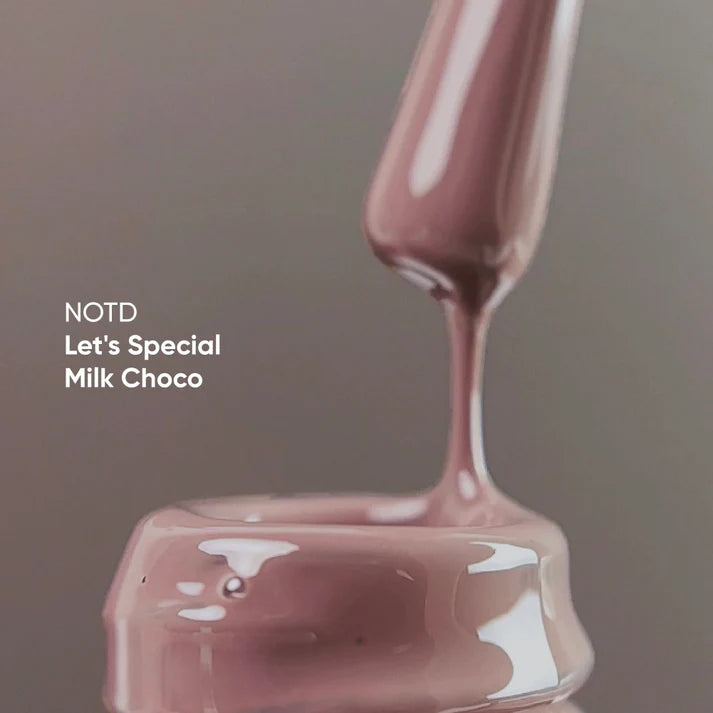 NAILSOFTHEDAY Let's Special Milk Choco: esmalte semipermanente color chocolate caliente para uñas que cubre una capa, 10 ml