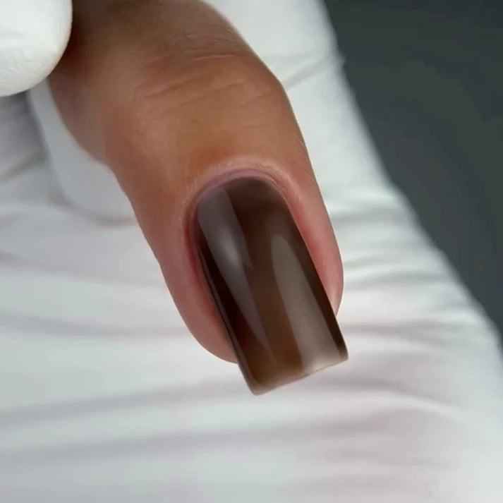 NAILSOFTHEDAY Color Top Vitrage 09 — top coat vitral negro semitransparente sin capa pegajosa para uñas, 10 ml