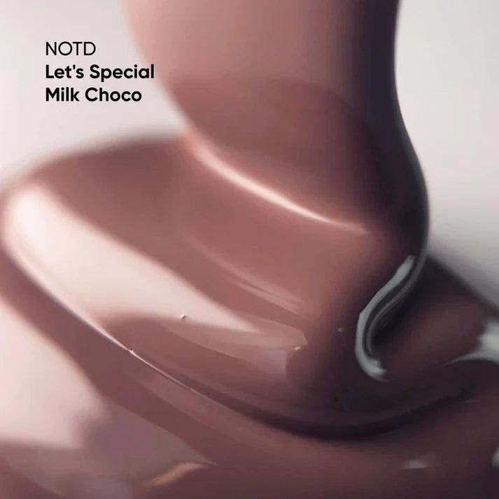 NAILSOFTHEDAY Let's Special Milk Choco: esmalte semipermanente color chocolate caliente para uñas que cubre una capa, 10 ml