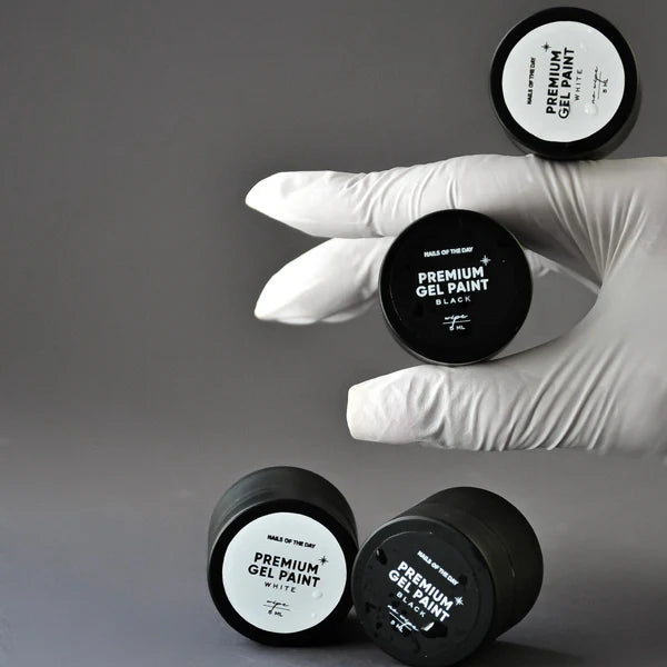 NAILSOFTHEDAY Premium gel paint Black wipe: pintura en gel con una capa pegajosa, 5 ml