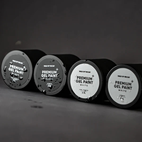 NAILSOFTHEDAY Premium gel paint Black wipe: pintura en gel con una capa pegajosa, 5 ml