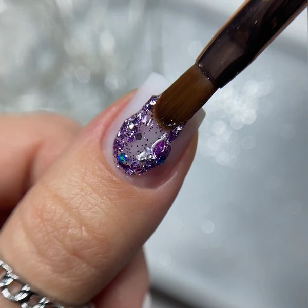 NAILSOFTHENIGHT Dream gel 03 — gel de diseño con increíbles hexágonos de diferentes tamaños y purpurina para uñas, 5 g