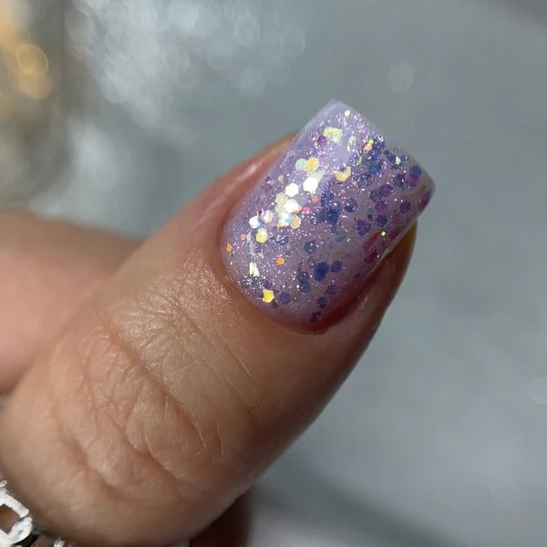 NAILSOFTHENIGHT Brokat gel 01 — gel de diseño con brocado multicolor y purpurina para uñas, 5 g