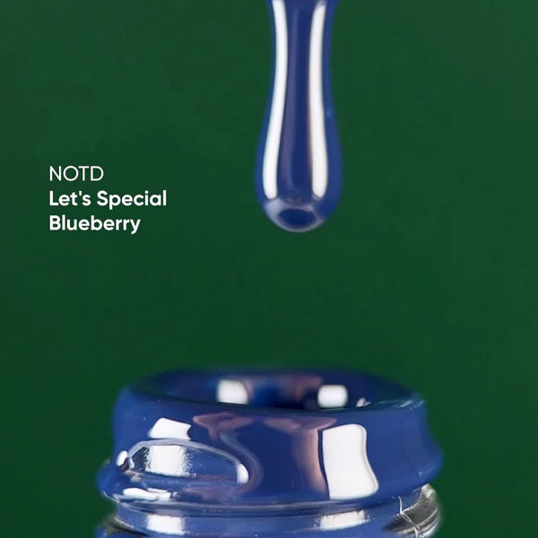 NAILSOFTHEDAY Let's Special Blueberry - esmalte semipermanente de uñas en gel azul intenso que cubre una capa, 10 ml