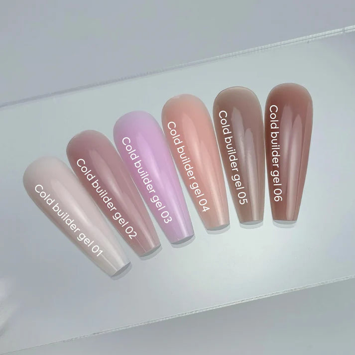 NAILSOFTHEDAY Cold Builder Gel 01 — gel constructor rosa lechoso para extensión de uñas, 15 ml.