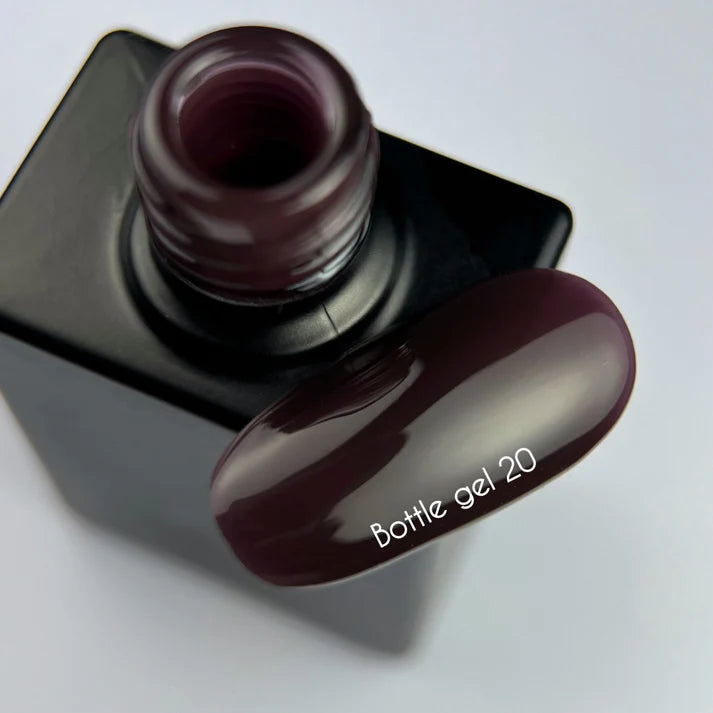 NAILSOFTHEDAY Bottle Gel 20 – gel ultrafuerte marrón con matices morados, 10 ml