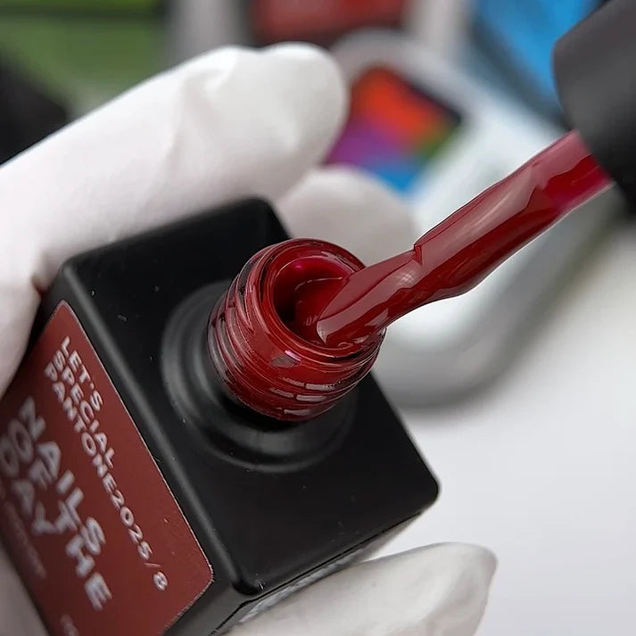 NAILSOFTHEDAY Let’s special Pantone2025/8 — esmalte semipermanente rojo vino profundo, que cubre en una capa, 10 ml