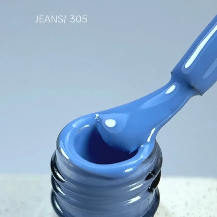 NAILSOFTHEDAY Gel Polish Jeans — esmalte semipermanente azul vaquero con cobertura completa en una sola capa. 10 ml