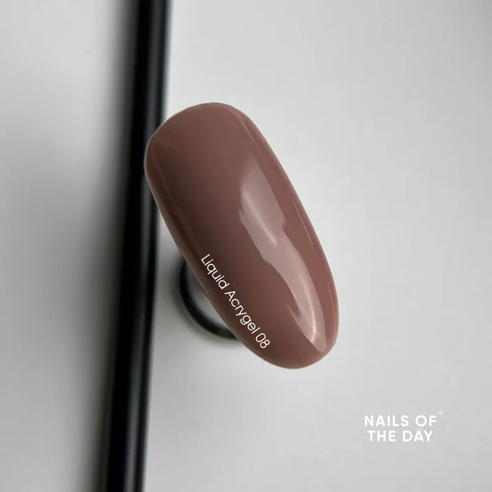 NAILSOFTHEDAY Liquid Acrygel 08 — Acrygel líquido nude polvoriento de nueva fórmula para uñas, 15 ml