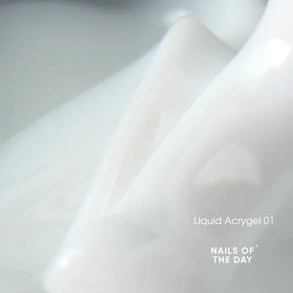NAILSOFTHEDAY Liquid Acrygel 01 — Acrygel líquido de color blanco lechoso de nueva fórmula para uñas, 15 ml