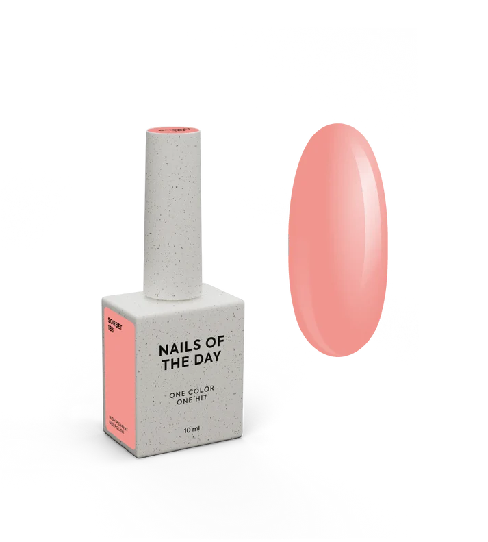 NAILSOFTHEDAY Gel Polish Sorbet — esmalte semipermanente melocotón suave, cubre en una sola capa, 10 ml.