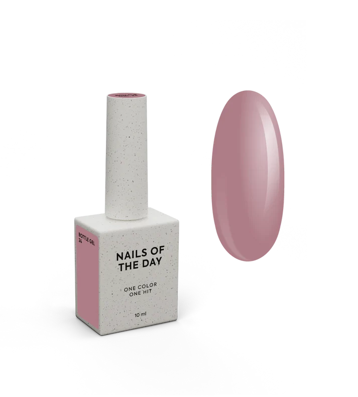 NAILSOFTHEDAY Bottle Gel 24 – gel ultraresistente nude para el refuerzo de uñas, 10 ml