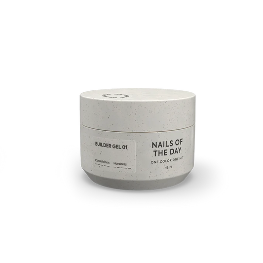 NAILSOFTHEDAY Builder Gel 01 — gel transparente para extensiones de uñas, 15 ml