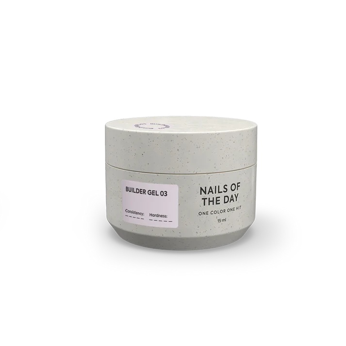 NAILSOFTHEDAY Builder Gel 03 — gel rosa suave para extensiones de uñas, 15 ml