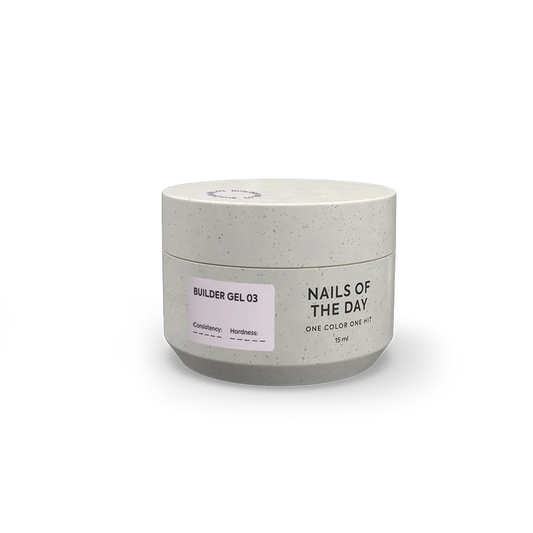 NAILSOFTHEDAY Builder Gel 03 — gel rosa suave para extensiones de uñas, 15 ml