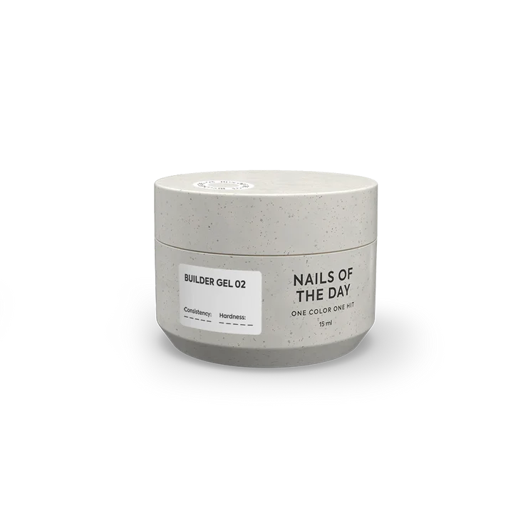 NAILSOFTHEDAY Builder Gel 02 — gel blanco lechoso para extensiones de uñas, 15 ml