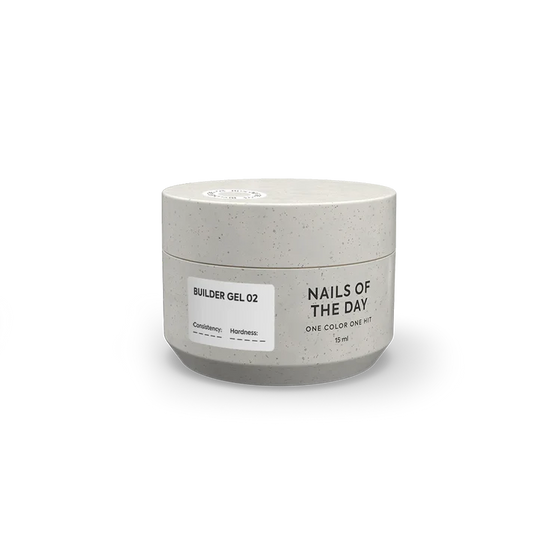 NAILSOFTHEDAY Builder Gel 02 — gel blanco lechoso para extensiones de uñas, 15 ml