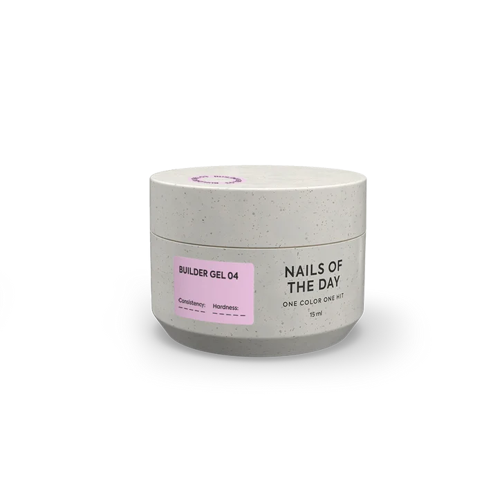 NAILSOFTHEDAY Builder Gel 04 — gel rosa para extensiones de uñas, 15 ml