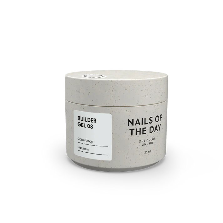 NAILSOFTHEDAY Builder Gel 08 — gel lechoso para extensiones de uñas, 30 ml