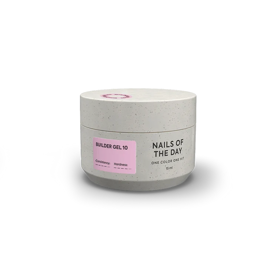 NAILSOFTHEDAY Builder Gel 10 — gel rosa para extensiones de uñas, 15 ml